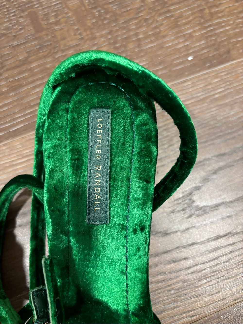 Loeffler Randall Emerald Velvet Knot Sandals - Picture 3 of 5